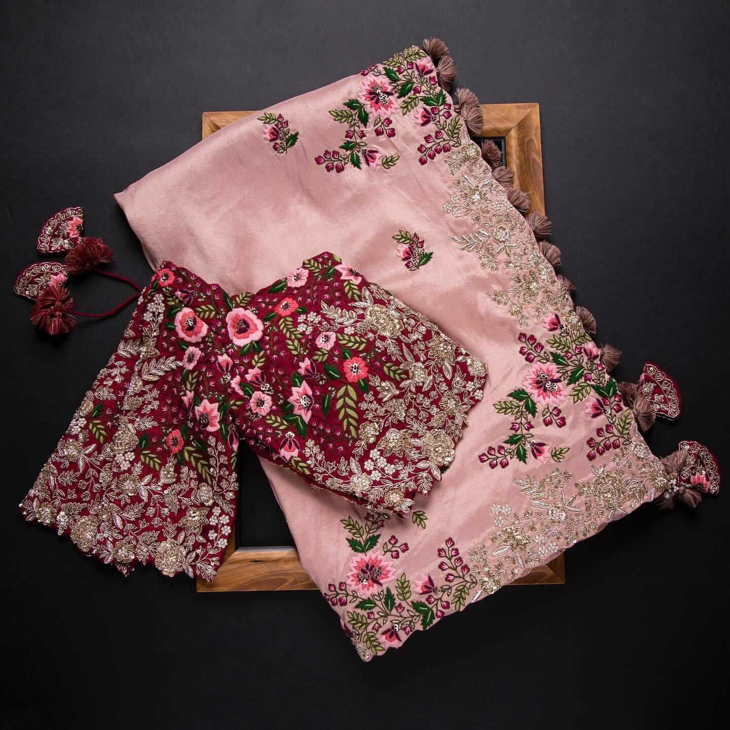 New Fancy Designer Saree With Blouse